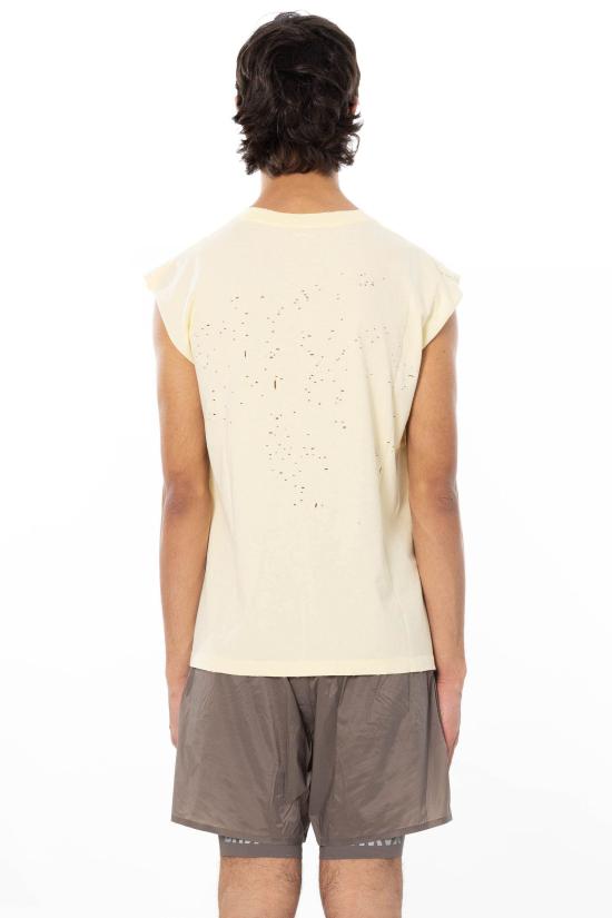 26SS 새티스파이 모스테크 머슬 티셔츠 11005 41A04 AGED TRANSPARENT YELLOW Beige - SATISFY
