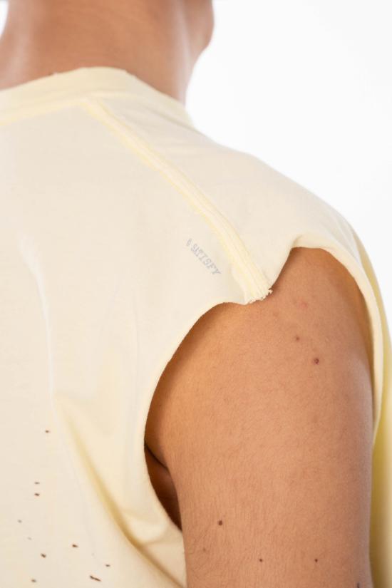 26SS 새티스파이 모스테크 머슬 티셔츠 11005 41A04 AGED TRANSPARENT YELLOW Beige - SATISFY