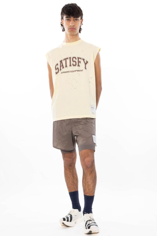26SS 새티스파이 모스테크 머슬 티셔츠 11005 41A04 AGED TRANSPARENT YELLOW Beige - SATISFY