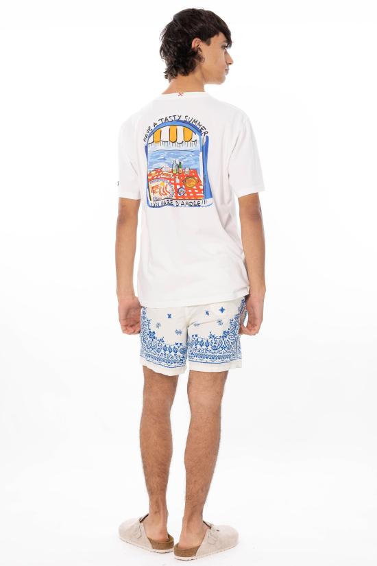 26SS 세인트바쓰 반팔 티셔츠 PRL0002 04509L 01N White - MC2 SAINT BARTH