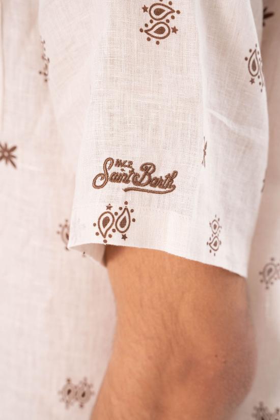 26SS 세인트바쓰 반팔 셔츠 SIF0003 07980L 11 Beige - MC2 SAINT BARTH