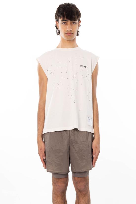 26SS 새티스파이 모스테크 머슬 티셔츠 11005 12A02 AGED GREY White