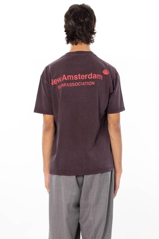 26SS 뉴 암스테르담 서프 어쏘시에이션 반팔 티셔츠 2601064001 WALNUT DEEP RED Brown - NEW AMSTERDAM SURF ASSOCIATION
