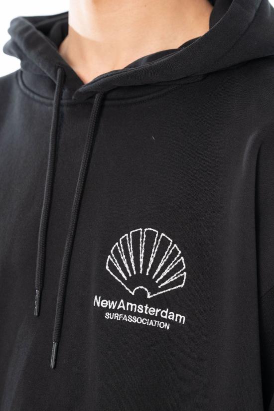 26SS 뉴 암스테르담 서프 어쏘시에이션 후드 티셔츠 2601164001 BLACK WHITE Black - NEW AMSTERDAM SURF ASSOCIATION