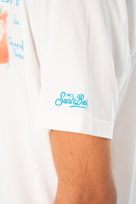 26SS 세인트바쓰 반팔 티셔츠 POT0001 00323L 01N White - MC2 SAINT BARTH