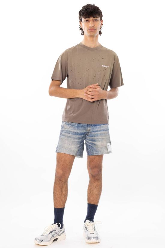 26SS 새티스파이 모스테크 티셔츠 11006 91E02 SUN BLEACHED FALCON Beige - SATISFY