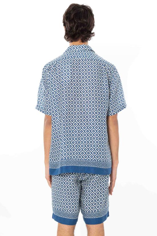 26SS 세인트바쓰 반팔 셔츠 SIF0003 01099L 61 Turchese - MC2 SAINT BARTH