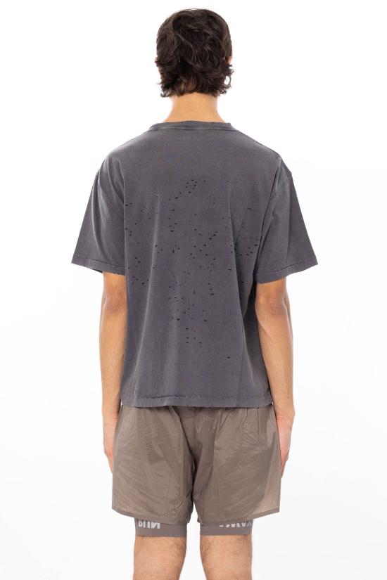 26SS 새티스파이 모스테크 티셔츠 11006 00A02 AGED BLACK Black - SATISFY