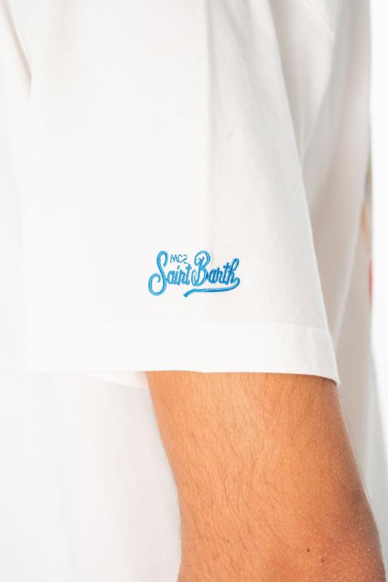 26SS 세인트바쓰 반팔 티셔츠 PRL0002 00932L 01N White - MC2 SAINT BARTH