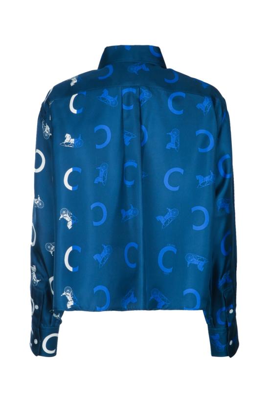 26SS 셀린느 블라우스 RC0DU3K49 GDR0 NAVYWHITEBLUE - CELINE