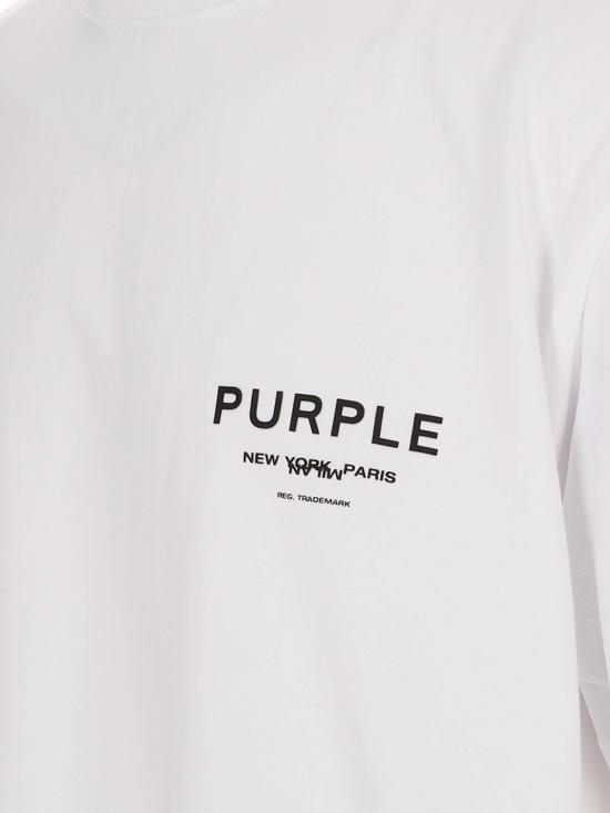 26SS 퍼플 브랜드 반팔 티셔츠 P117HWSP126WHITE White - PURPLE BRAND