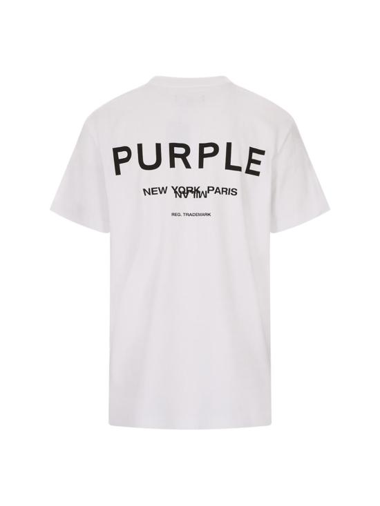 26SS 퍼플 브랜드 반팔 티셔츠 P117HWSP126WHITE White - PURPLE BRAND