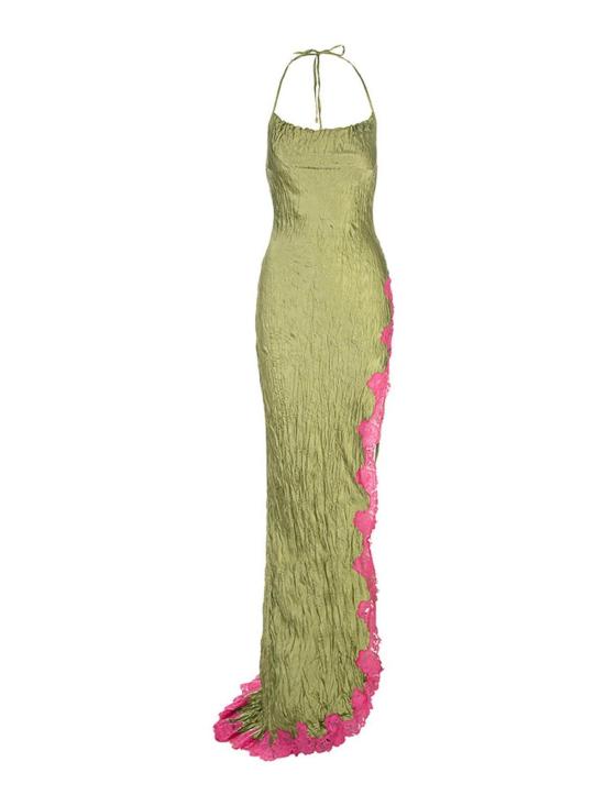 26SS 로베르토 카발리 롱 원피스 WQT150SE04104064 Green