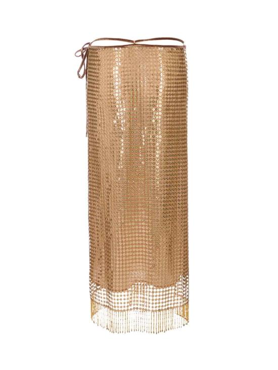 26SS 로베르토 카발리 롱 스커트 WWR305TR00700240 Silver - ROBERTO CAVALLI