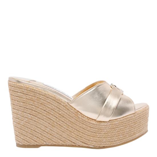 26FW 지미추 뮬/슬리퍼 LEDA WEDGE 100 MJHGOLD Gold