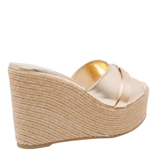 26FW 지미추 뮬/슬리퍼 LEDA WEDGE 100 MJHGOLD Gold - JIMMY CHOO