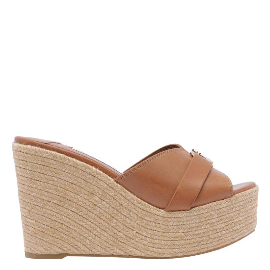 26FW 지미추 뮬/슬리퍼 LEDA WEDGE 100 FDZTAN GOLD Brown