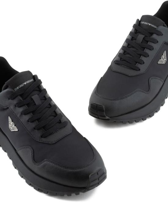26FW 엠포리오 아르마니 스니커즈 EM003738 AF19532MC005 BLACK - EMPORIO ARMANI