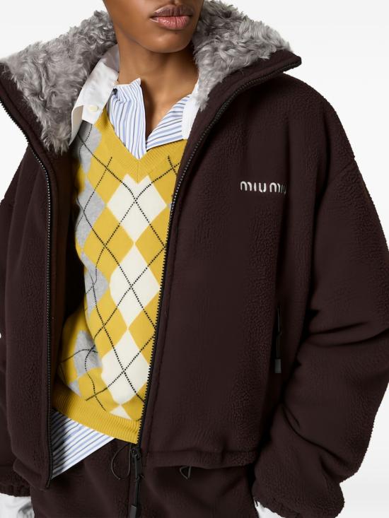26FW 미우미우 숏패딩 ML1147 18FCF0192 BROWN - MIU MIU