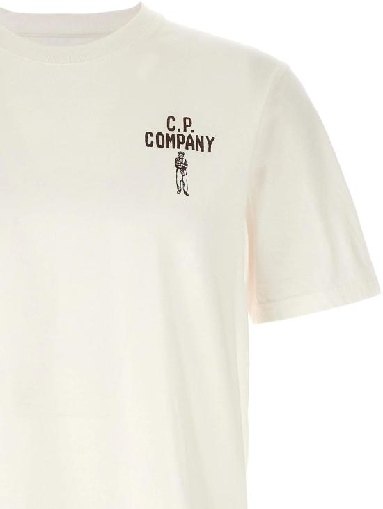26SS 씨피 컴퍼니 30/1 Pd 저지 숏슬리브 티셔츠 20CMTS174A110579W WHITE - C.P. COMPANY