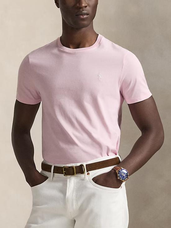 26SS 폴로 랄프로렌 포니로고 자수 반팔 티셔츠 710671438 520 PINK - POLO RALPH LAUREN