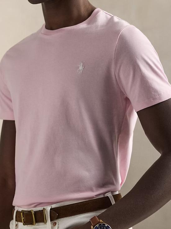 26SS 폴로 랄프로렌 포니로고 자수 반팔 티셔츠 710671438 520 PINK - POLO RALPH LAUREN