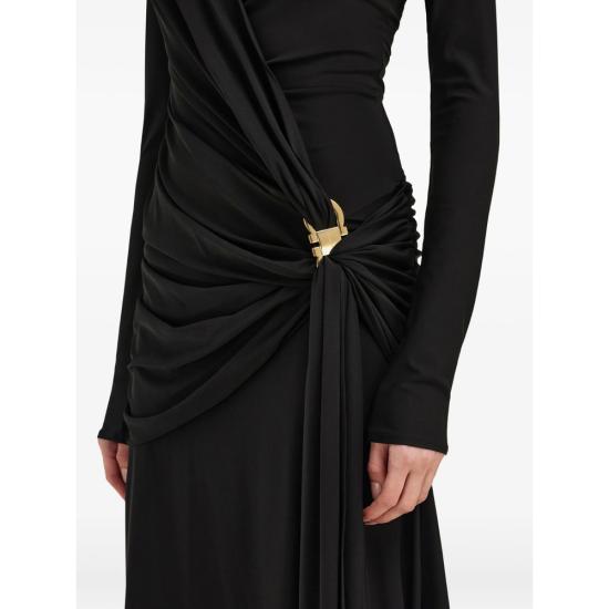 26FW 살바토레 페라가모 미디 원피스 13I488 0795897 NERO BLACK - SALVATORE FERRAGAMO