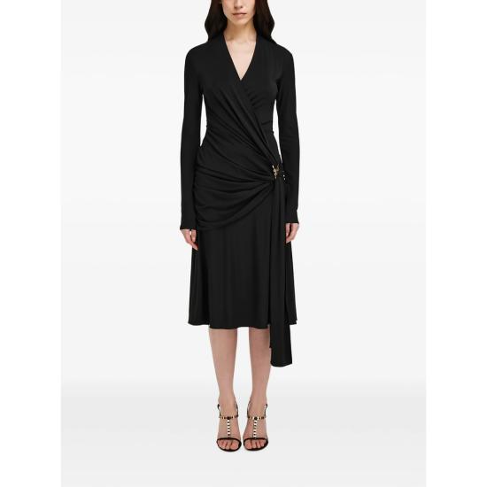 26FW 살바토레 페라가모 미디 원피스 13I488 0795897 NERO BLACK - SALVATORE FERRAGAMO