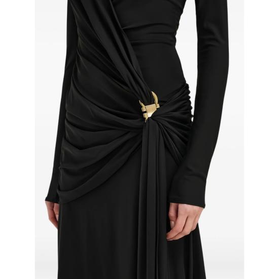 26FW 살바토레 페라가모 미디 원피스 13I488 0795897 NERO BLACK - SALVATORE FERRAGAMO