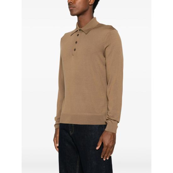 26FW 톰포드 폴로 티셔츠 YMW103 KPL053 EIZ BROWN - TOMFORD