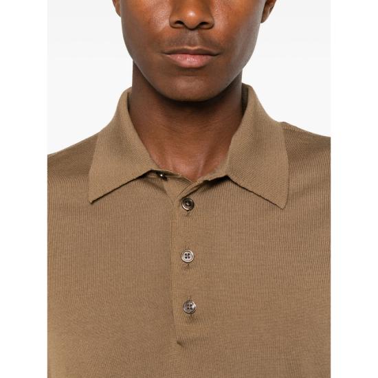 26FW 톰포드 폴로 티셔츠 YMW103 KPL053 EIZ BROWN - TOMFORD