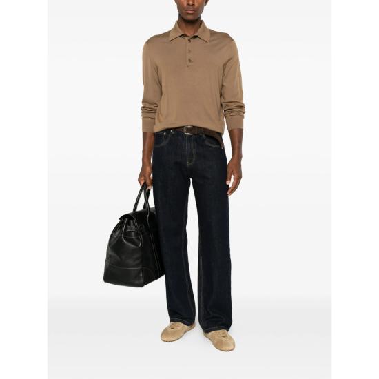 26FW 톰포드 폴로 티셔츠 YMW103 KPL053 EIZ BROWN - TOMFORD