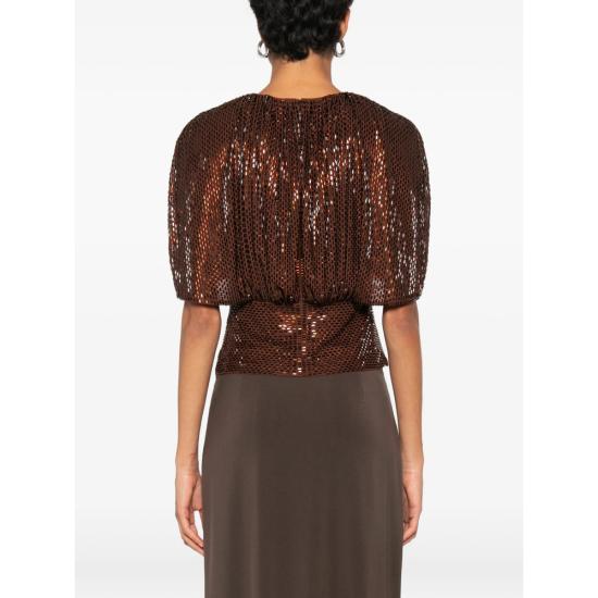 26FW 셀프 포트레이트 블라우스 PF26 054T BR BROWN - SELF PORTRAIT