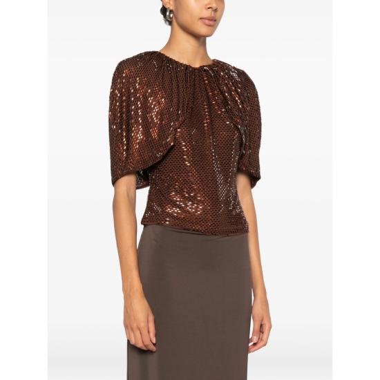 26FW 셀프 포트레이트 블라우스 PF26 054T BR BROWN - SELF PORTRAIT