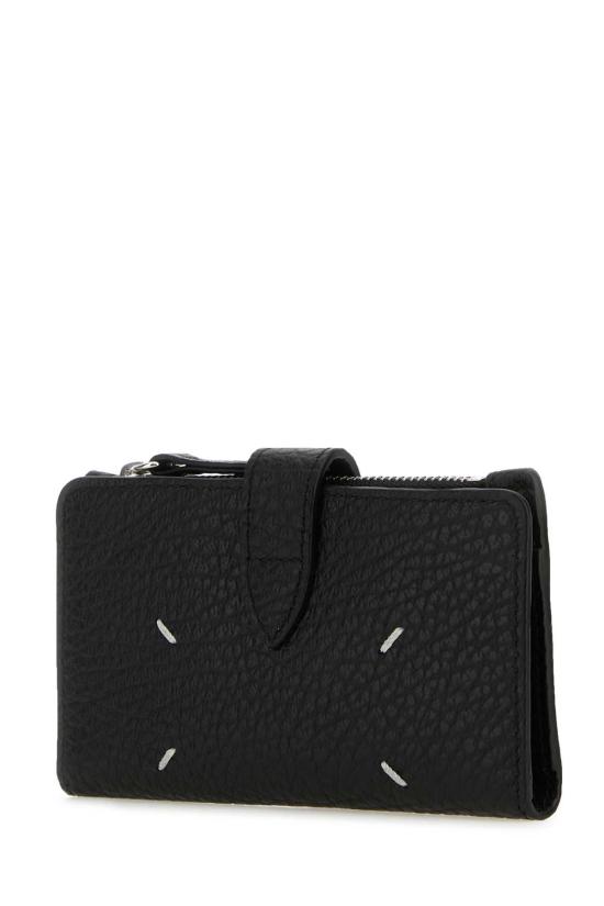 26FW 마르지엘라 포 스티치 지퍼 지갑 SA1VX0019P4455 T8013 Black - MAISON MARGIELA