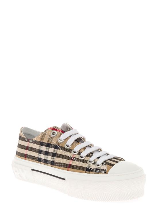 26FW 버버리 체크 코튼 스니커즈 8050506A7028 Beige - BURBERRY