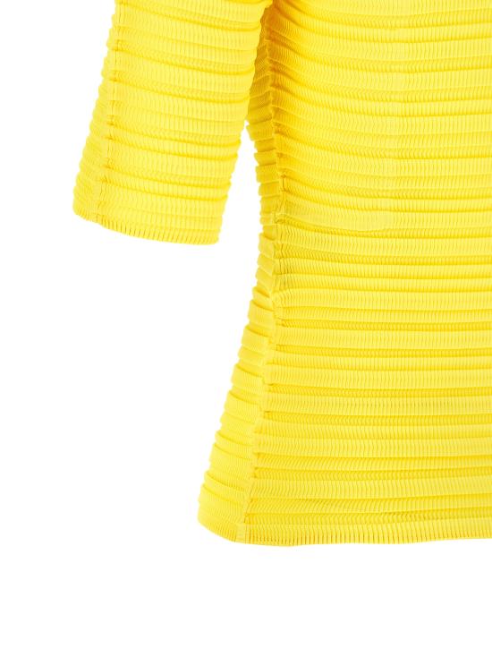 26SS 이세이 미야케 반팔 티셔츠 IM66FJ65650 Yellow - ISSEY MIYAKE