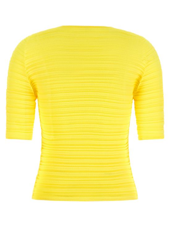 26SS 이세이 미야케 반팔 티셔츠 IM66FJ65650 Yellow - ISSEY MIYAKE