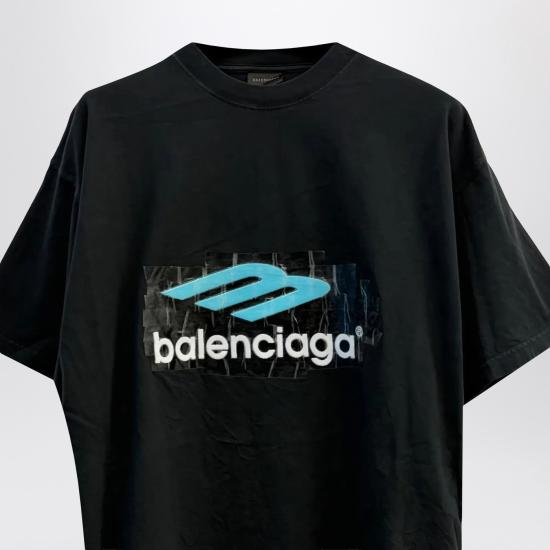 26SS 발렌시아가 반팔 티셔츠 850345TTVT4 Black - BALENCIAGA