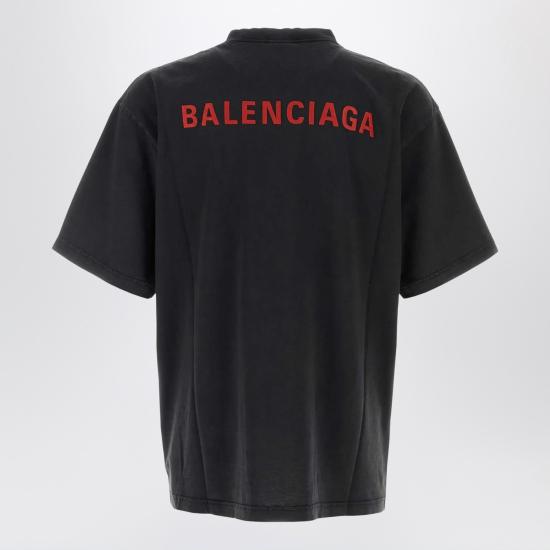 26SS 발렌시아가 백 티셔츠 미디움 핏 764235TTVJ1 Light blue - BALENCIAGA