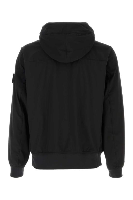 26SS 스톤 아일랜드 와펜패치 소프트쉘 후드 자켓 L1S154100118S0A22 V0029 Black - STONE ISLAND