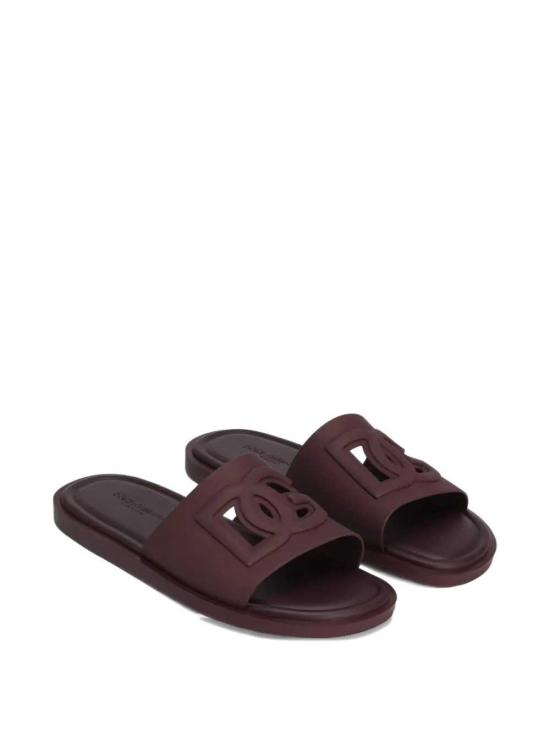26FW 돌체앤가바나 러버 비치웨어 슬리퍼 CS2215AN994 80308 BORDEAUX - DOLCE & GABBANA