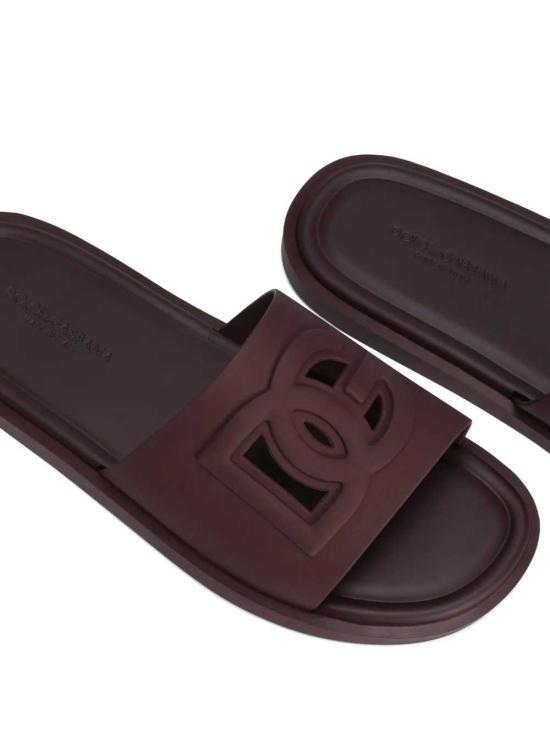 26FW 돌체앤가바나 러버 비치웨어 슬리퍼 CS2215AN994 80308 BORDEAUX - DOLCE & GABBANA