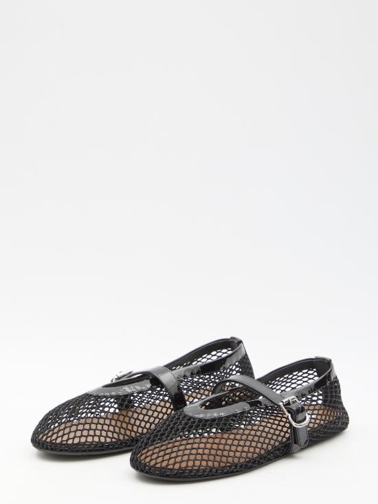 26FW 알라이아 피쉬넷 발레 플랫 AA3A029TK007 999 BLACK - ALAIA