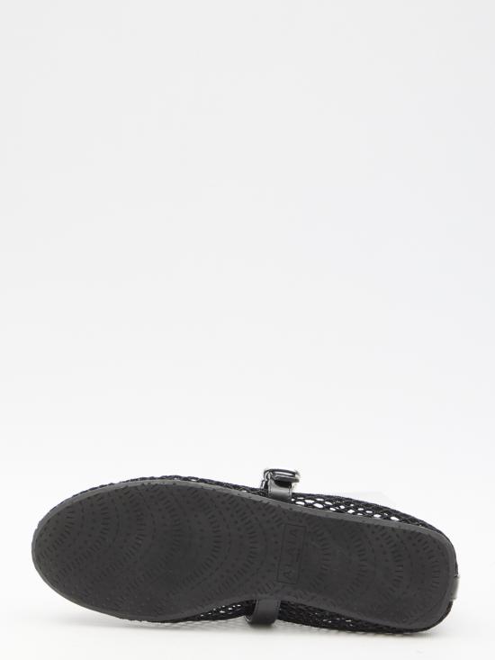 26FW 알라이아 피쉬넷 발레 플랫 AA3A029TK007 999 BLACK - ALAIA