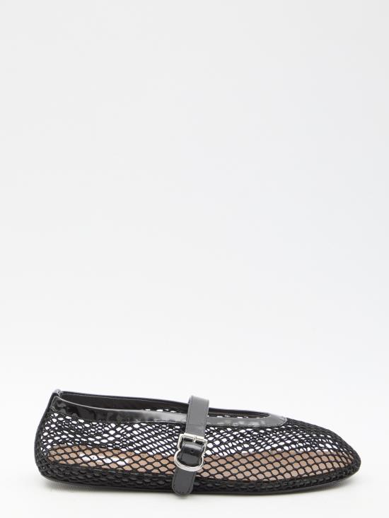 26FW 알라이아 피쉬넷 발레 플랫 AA3A029TK007 999 BLACK