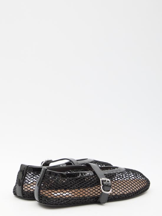 26FW 알라이아 피쉬넷 발레 플랫 AA3A029TK007 999 BLACK - ALAIA