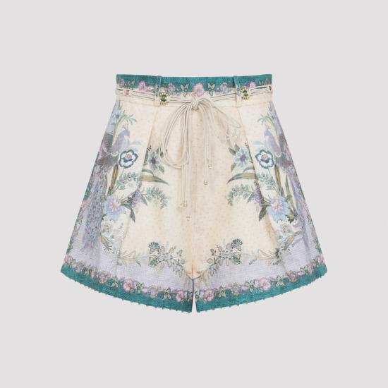 26FW 짐머만 숏팬츠 8632ASS262 CREAM MULTICOLOUR - ZIMMERMANN