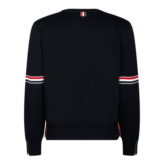 26FW 톰브라운 자카드 RWB 암밴드 니트 MKA326AY3001 415 BLUE - THOM BROWNE