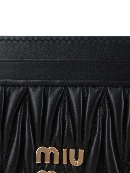 26FW 미우미우 마테라쎄 카드 나파레더 카드홀더 5MC076AFPP F0002 BLACK - MIU MIU